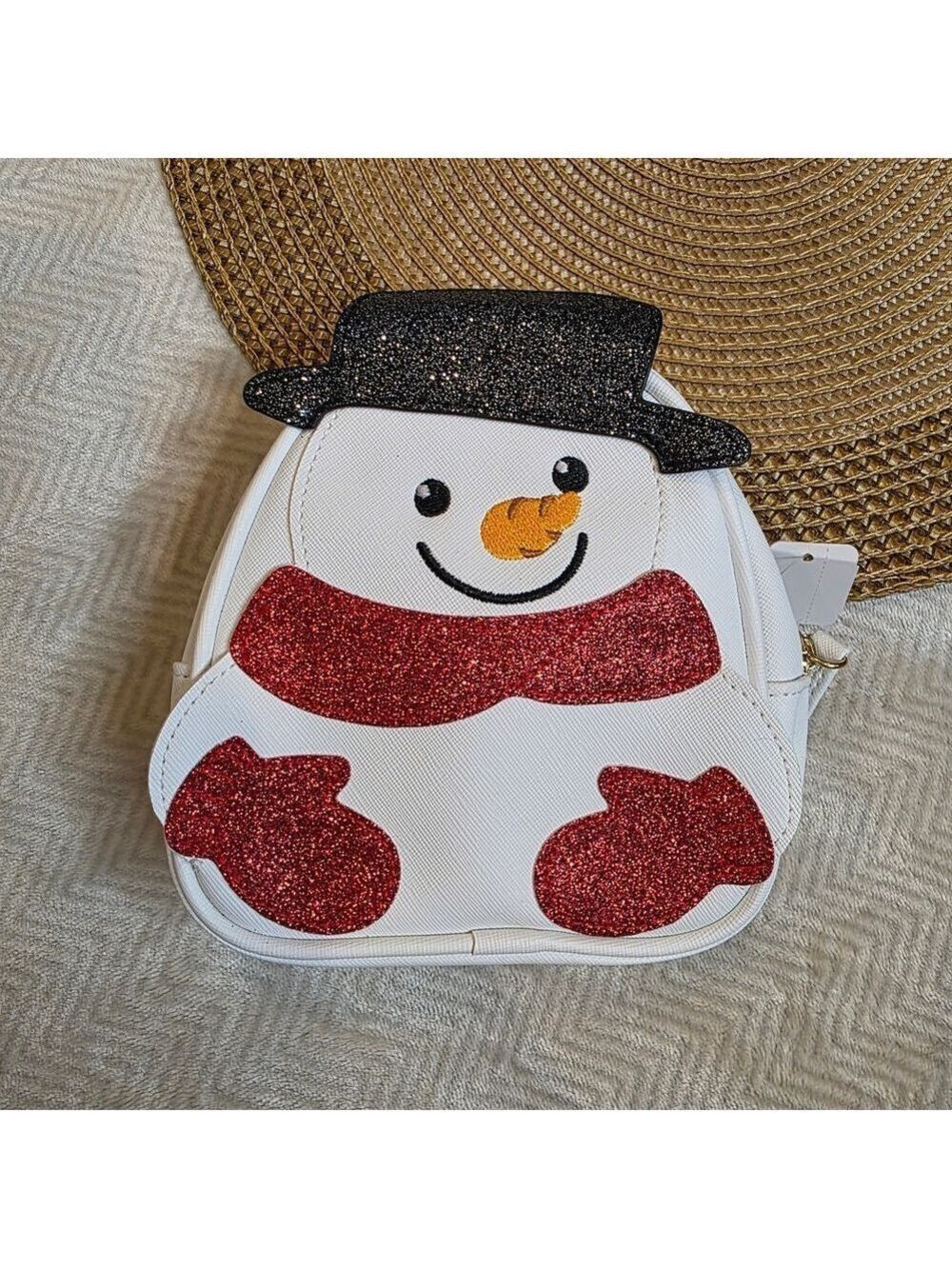 *4 For $25* Bath And Body Works Glittery Snowman Cosmetic Bag